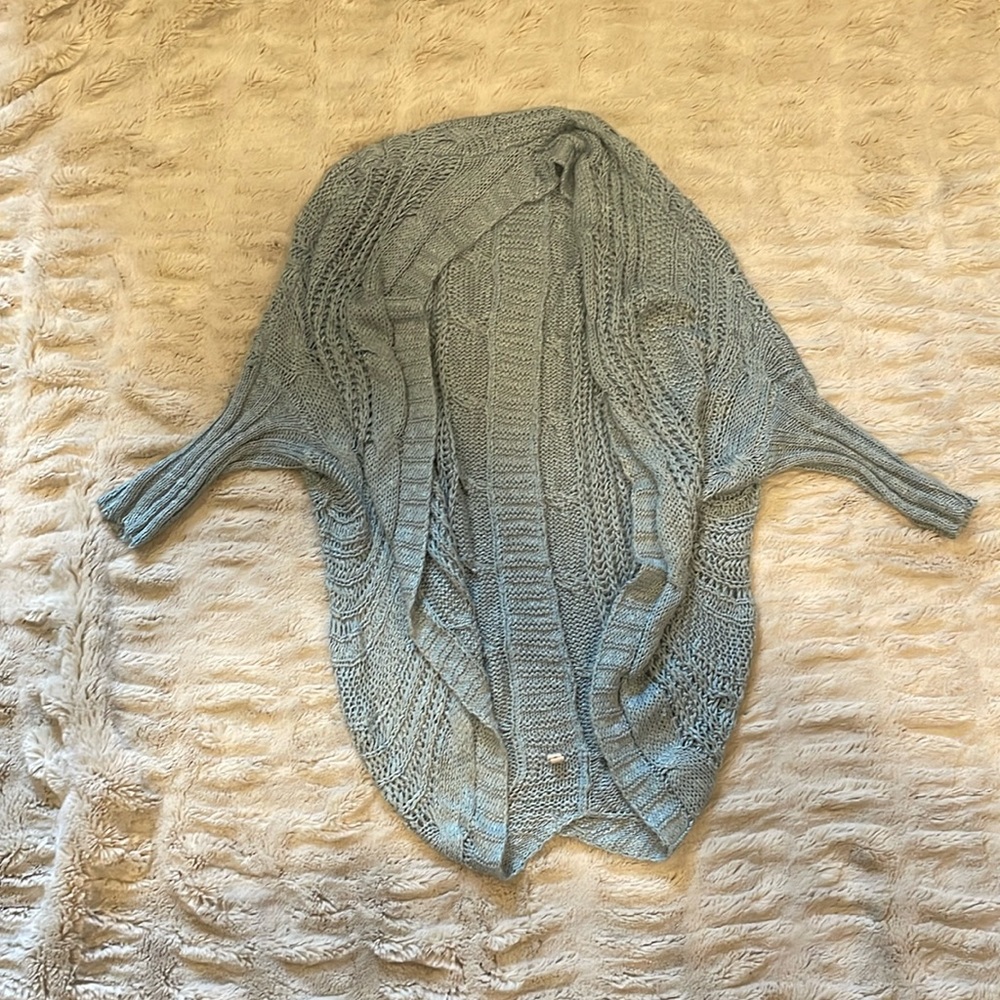 Blue knit cardigan